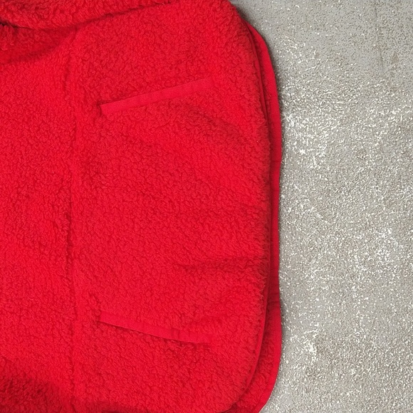 NEW! Women's Wondershop Faux Shearling Matching Family Half Zip Pullover, Red - Picture 4 of 14